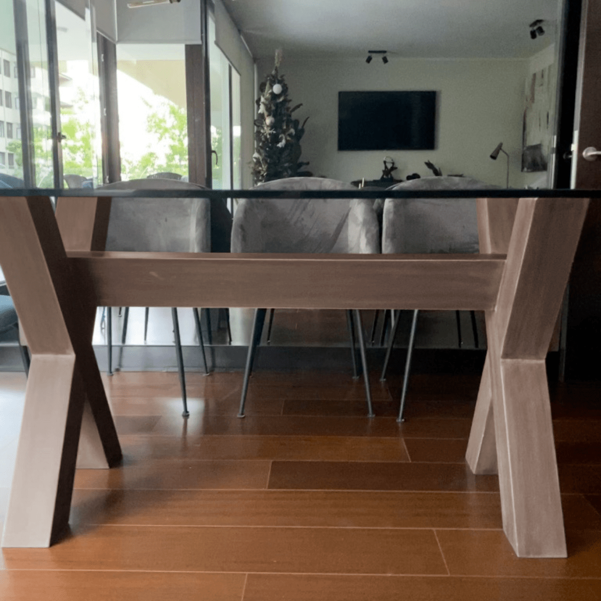 Mesa de comedor madera moderna Tijeras. - mesa comedor | Greenwoods Chile